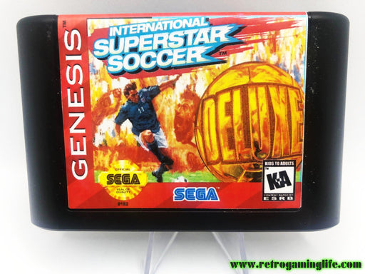 International Superstar Soccer Deluxe Sega Genesis Repro Game Cart - for just $19.99! 