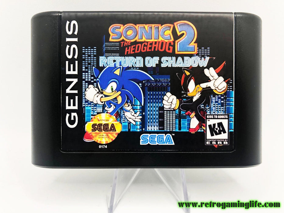 Sonic the Hedgehog 2 Return of Shadow Sega Genesis Game Repro Cart - for just $19.99! 