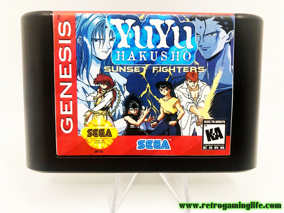 Yu Yu Hakusho Sunset Fighters English Sega Genesis Game Repro Cart - for just $19.99! 