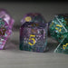 Moon Gate Forge Fire Glass Purple (And Box) Polyhedral Dice DND Set - Premium Gemstone Dice - Just $16.99! Shop now at Retro Gaming of Denver