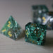 Elven Wood Green Forge Fire Glass (And Box) Polyhedral Dice DND Set - RPG Game DND - Premium Gemstone Dice - Just $16.99! Shop now at Retro Gaming of Denver