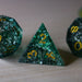 Elven Wood Green Forge Fire Glass (And Box) Polyhedral Dice DND Set - RPG Game DND - Premium Gemstone Dice - Just $16.99! Shop now at Retro Gaming of Denver