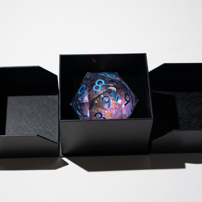 Massive Pastel Pink Baby Blue Glitter Liquid Core 95MM Chonk Handmade Resin Dice And Box - Premium Resin Chonk - Just $139.99! Shop now at Retro Gaming of Denver