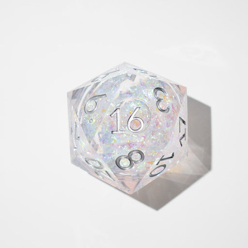 Massive Silver And Foil Liquid Core 95MM Chonk Handmade Resin Dice And Box - Premium Resin Chonk - Just $139.99! Shop now at Retro Gaming of Denver
