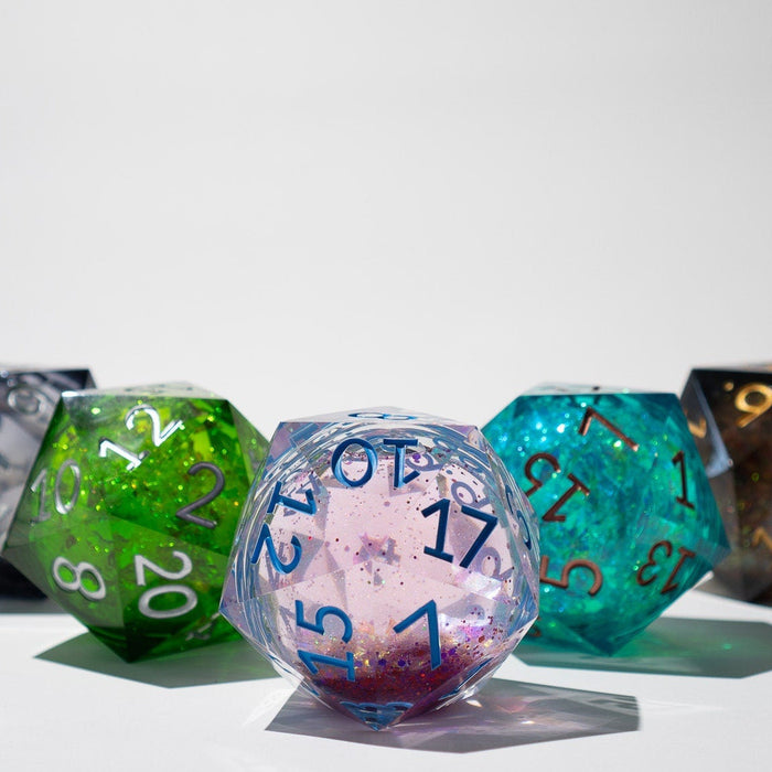 Massive Gold And Glitter Fireball Liquid Core 95MM Chonk Handmade Resin Dice And Box - Premium Resin Chonk - Just $139.99! Shop now at Retro Gaming of Denver