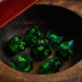 Nox Green Handmade Resin Dice Set RPG Game DND MTG Tabletop Gaming - Premium Resin Dice - Just $10.99! Shop now at Retro Gaming of Denver
