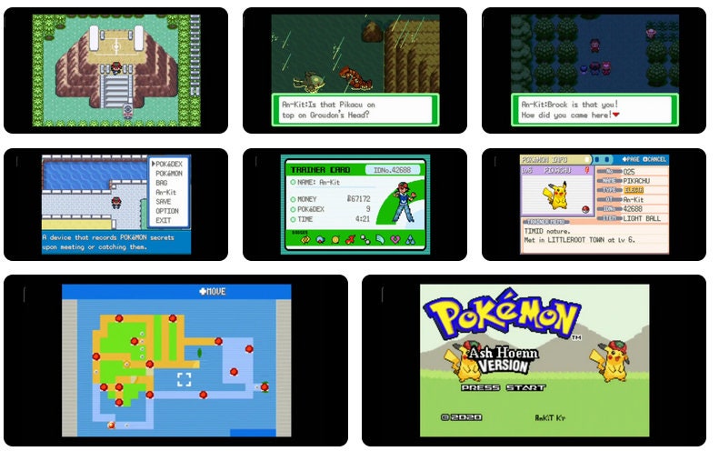 Pokemon Ash Hoenn GBA Video Game Rare GameBoy Advance Custom ROM - for just $18.49! 