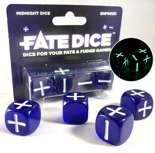 Fate Core Dice: Midnight Dice - for just $6! 