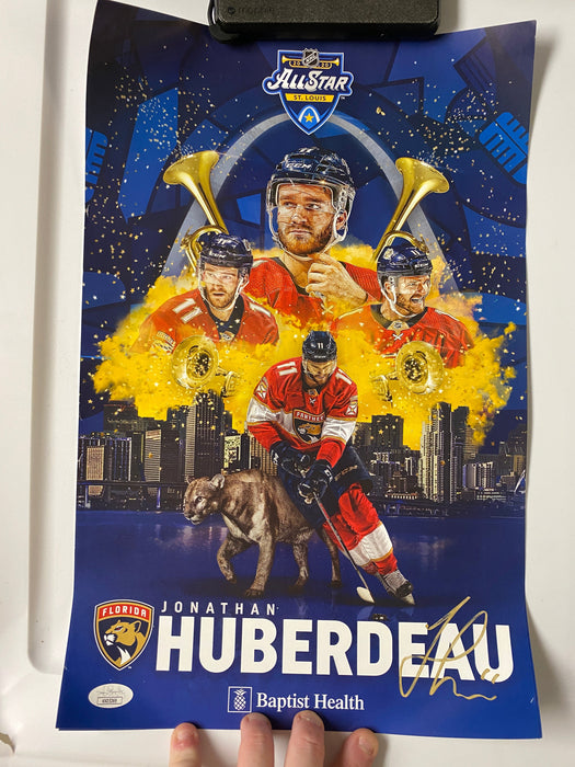 Jonathan Huberdeau signed Florida Panthers 11x17 All-Star Poster with JSA COA - for just $30! 