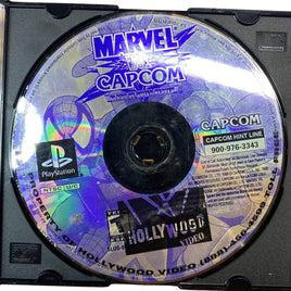 Front view of disc on Marvel Vs. Capcom Clash Of Super Heroes - PlayStation