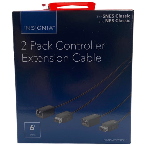 Insignia™ - 6 Extension Cable for Nintendo NES and SNES Controllers (2-pack) - Black - Premium Video Game Accessories - Just $5.99! Shop now at Retro Gaming of Denver