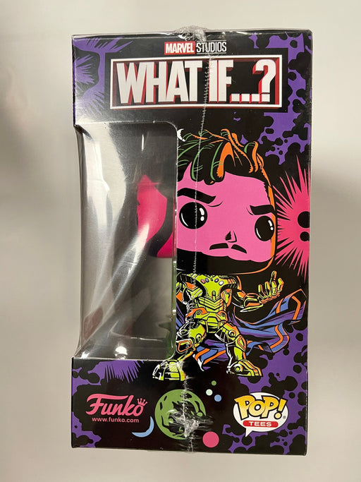 Funko Pop! & 2XL Tee Marvel Black Light Killmonger #989 What If? 2022 Exclusive - for just $15! 