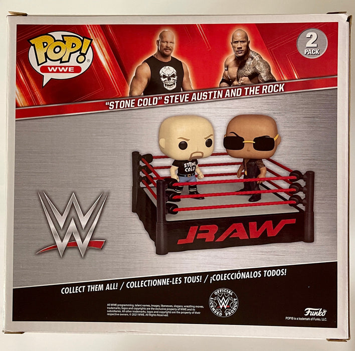 Funko Pop! WWE The Rock vs Stone Cold Steve Austin in WWE Raw Ring Wrestling - for just $25! 