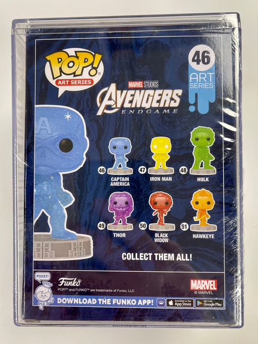 Funko Pop! Marvel Studios Captain America (Blue) #46 Infinity Saga Art Series in Hard Stack - for just $15! 