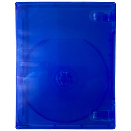 Front top view of PlayStation 4 Translucent Blue Video Game Replacement Shell Storage Case