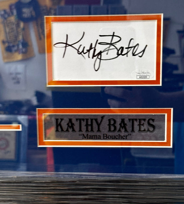 Kathy Bates Signed & Framed Index Card With Mama Boucher 8X10 The Waterboy Photo With JSA COA - for just $200! 
