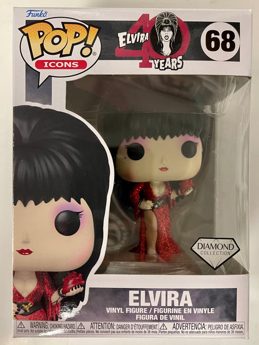 Funko Pop! Icons Elvira #68 Diamond Edition 40th Anniversary 2021 - for just $13! 