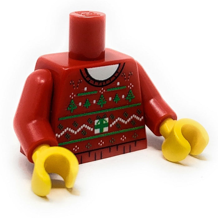 Ugly Red Christmas Tree Sweater Printed Torso made using LEGO parts - B3 Customs - Just $4.99! Shop now at Retro Gaming of Denver