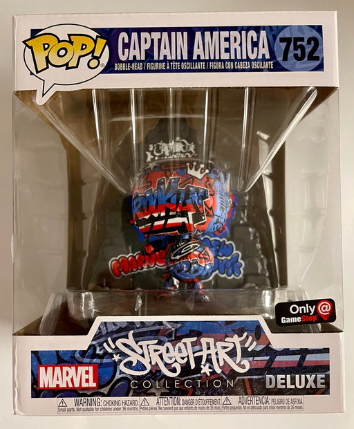 Funko Pop! Marvel Captain America #752 Street Art 2020 GameStop Exclusive Window Dmg - for just $10! 