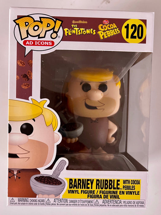 Funko Pop! Ad Icons Barney Rubble W/ Cocoa Pebbles #120 Post Cereal Flintstones - for just $13! 
