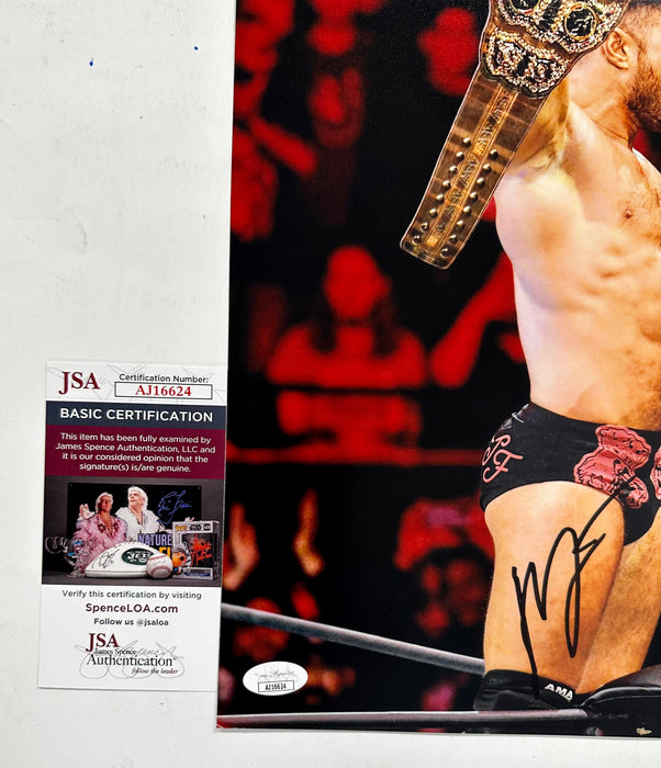 Maxwell Jacob Friedman “MJF” Signed AEW Wrestling Champion 11X14 Photo JSA COA - for just $80! 