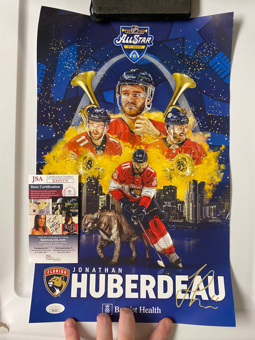 Jonathan Huberdeau signed Florida Panthers 11x17 All-Star Poster with JSA COA - for just $30! 