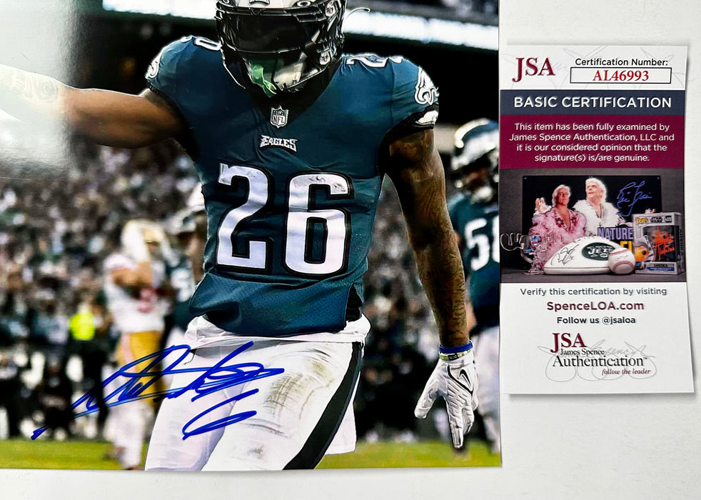 Miles Sanders Signed Philadelphia Eagles RB 8x10 NFL Photo With JSA COA - for just $60! 