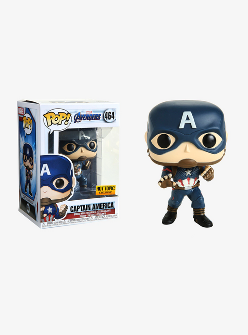Funko POP! Avengers: Endgame - Captain America Vinyl Figure #464 Hot Topic Exclusive (NOT 100% MINT) - for just $19.99! 