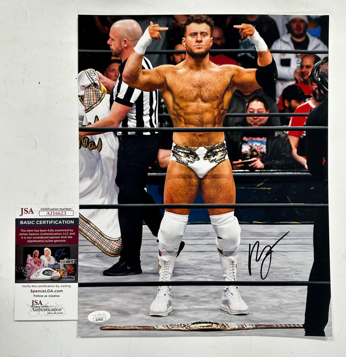 Maxwell Jacob Friedman “MJF” Signed AEW Wrestling Champion 11X14 Photo JSA COA - for just $80! 