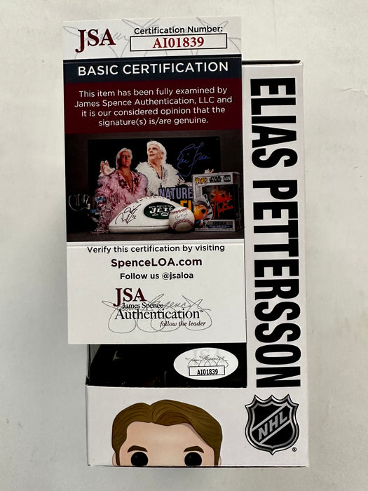 Elias Pettersson Signed Vancouver Canucks Funko Pop! #52 With JSA COA NHL Hockey - for just $130! 