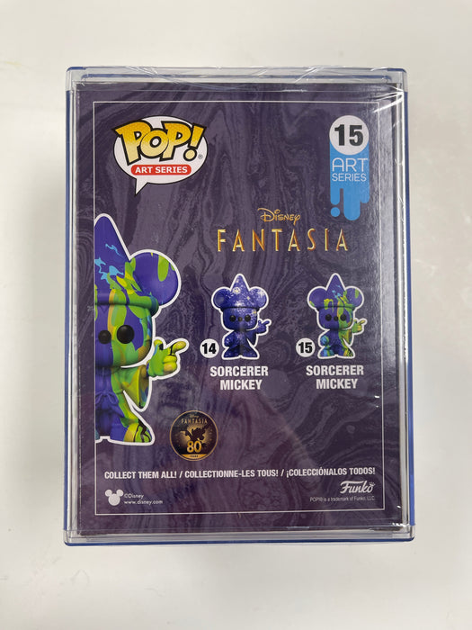 Funko Pop! Disney Sorcerer Mickey #15 Art Series Fantasia 80th Anniversary W/ Hard Protector - for just $15! 