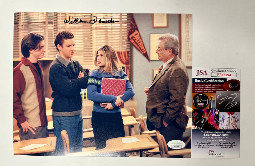 William Daniels Signed Mr. Feeny Boy Meets World 8x10 Photo With JSA COA - for just $90! 