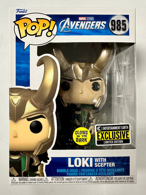 Funko Pop! Marvel Loki With Scepter #985 Avengers Glow In Dark EE 2022 Exclusive - for just $20! 