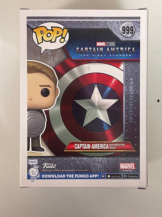 Funko Pop! Marvel Captain America With Prototype Shield #999 The First Avenger EE Exclusive 2022 - for just $13! 