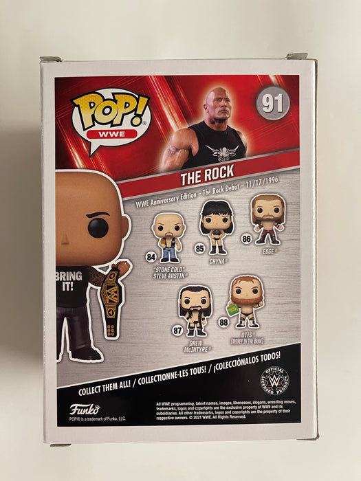 Funko Pop! WWE The Rock With Championship Belt #91 Entertainment Earth EE Exclusive - for just $15! 