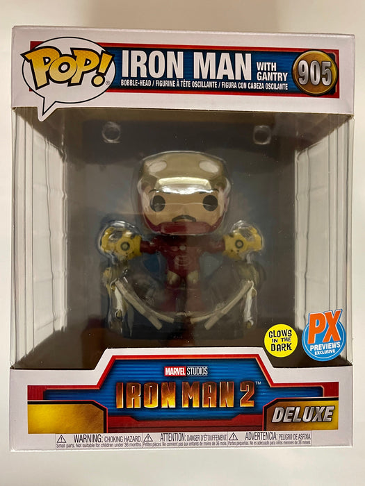 Funko Pop! Deluxe Marvel Iron Man with Gantry #905 GITD PX Previews Exclusive - for just $20! 