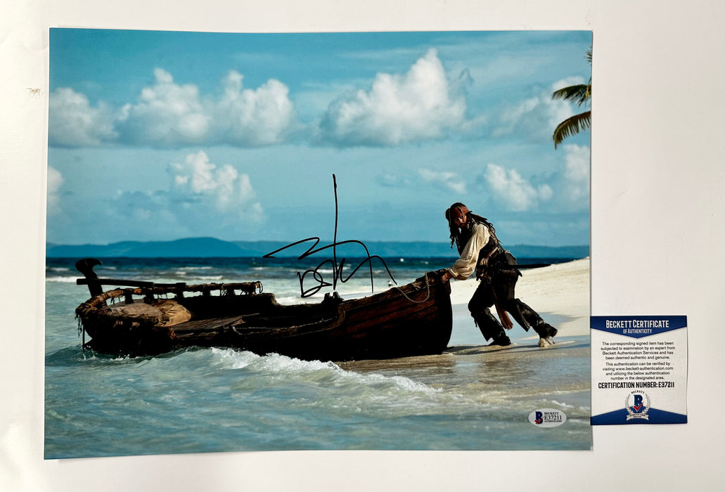Johnny Depp Signed Jack Sparrow Pirates Of The Carribean 11x14 Photo With Beckett COA - for just $350! 