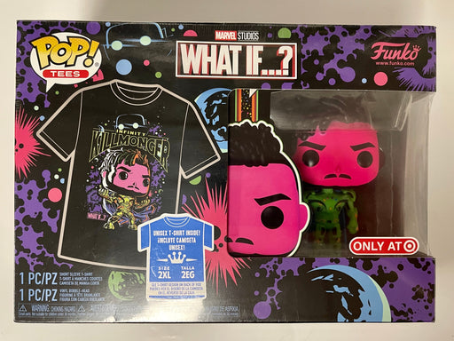 Funko Pop! & 2XL Tee Marvel Black Light Killmonger #989 What If? 2022 Exclusive - for just $15! 