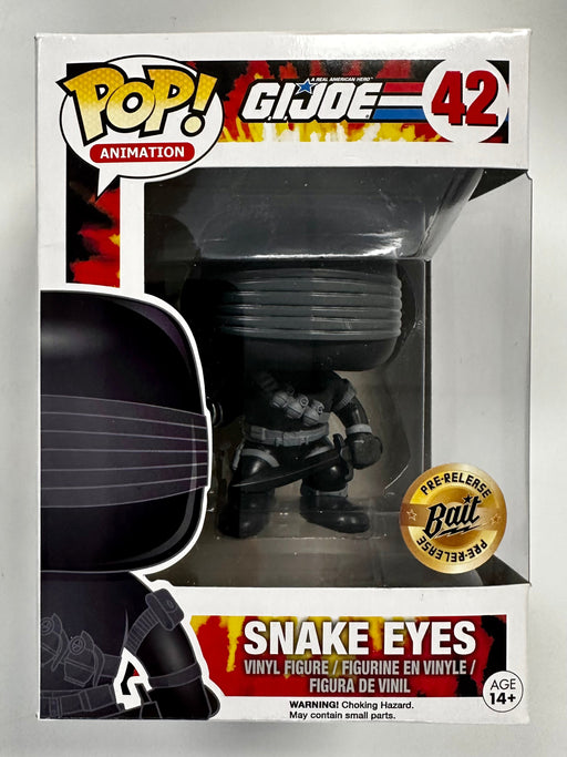 Funko Pop! Animation Snake Eyes #42 GI Joe 2015 Bait Pre-Release Vaulted Exclusive - for just $45! 