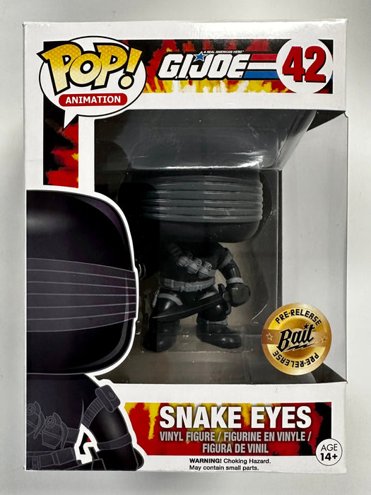 Funko Pop! Animation Snake Eyes #42 GI Joe 2015 Bait Pre-Release Vaulted Exclusive - for just $45! 