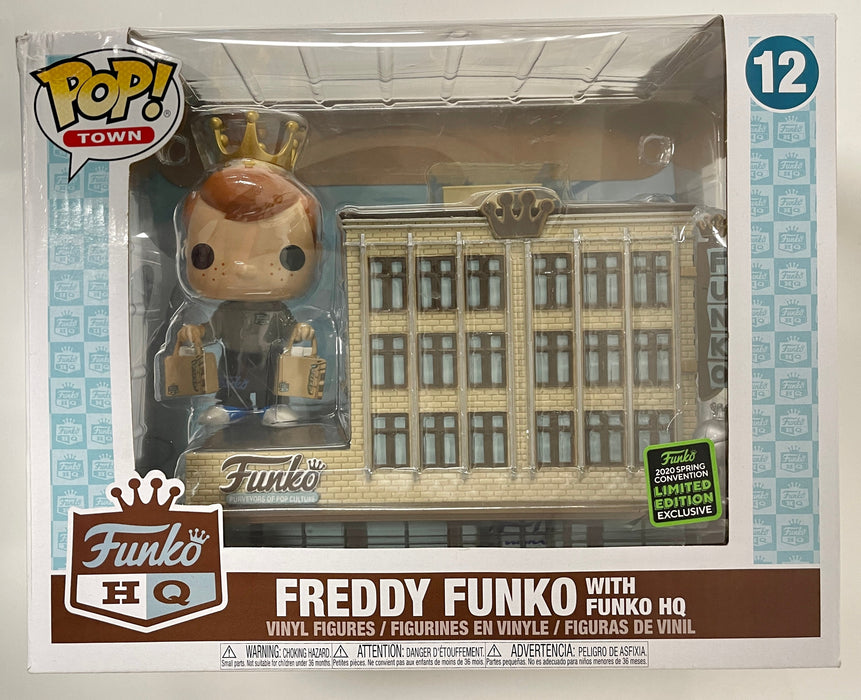 Funko Pop! Town Freddy Funko with Headquarters HQ #12 ECCC 2020 Spring Con Exclusive Box Dmg - for just $40! 