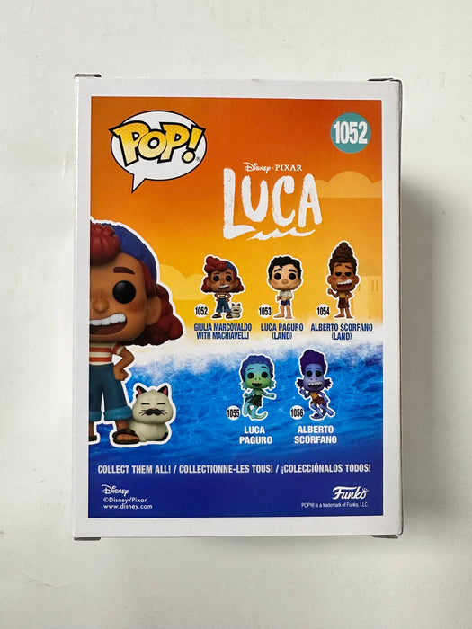 Funko Pop! Disney Giulia Marcovaldo  W/ Machiavelli #1052 Pixar Luca 2021 Italy - for just $15! 