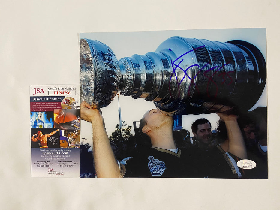 Jean-Sebastien Giguere Signed Anaheim Ducks Stanley Cup 8x10 Photo With JSA COA - for just $35! 