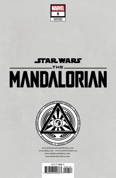 Star Wars: The Mandalorian #5 Unknown Comics Patch Zircher Exclusive Var (11/02/2022) - for just $10! 