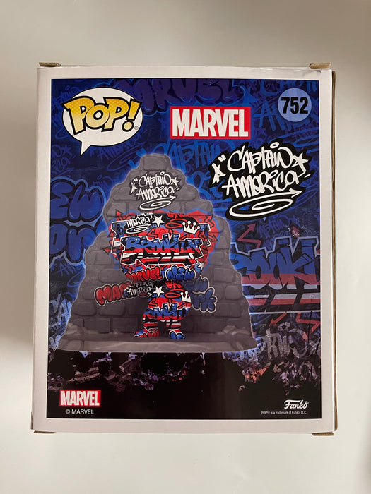 Funko Pop! Marvel Captain America #752 Street Art 2020 GameStop Exclusive Window Dmg - for just $10! 