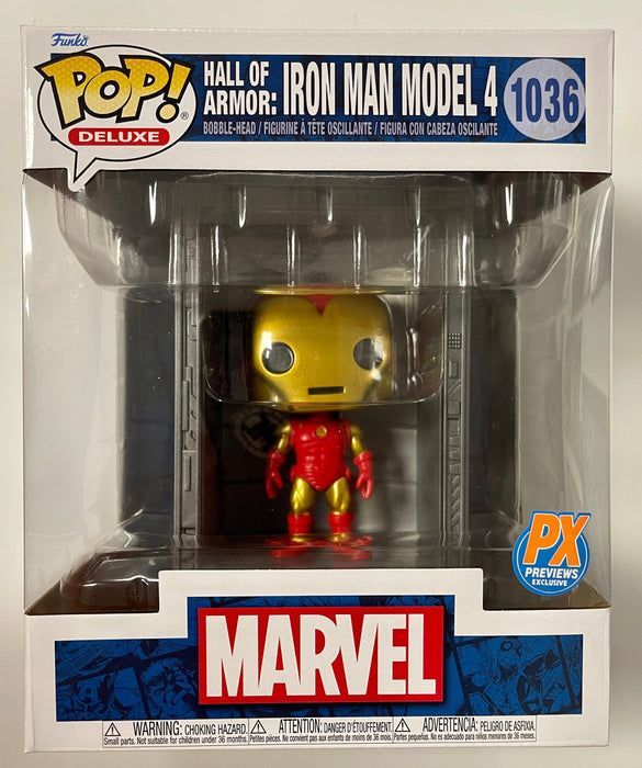 Funko Pop! Deluxe Hall Of Armor Iron Man Models 4 #1036 Marvel 2022 PX Previews Exclusive - for just $15! 