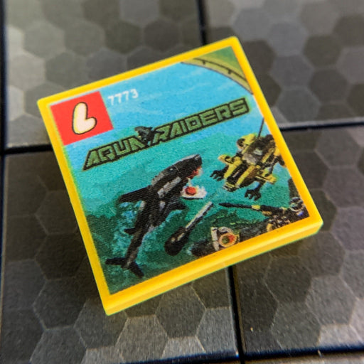 Tiger Shark Attack Aqua Raiders Set 7773 2x2 Tile (LEGO) - Premium  - Just $1.50! Shop now at Retro Gaming of Denver