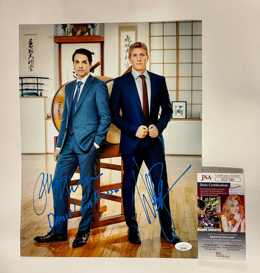 William Zabka & Ralph Macchio Signed Cobra Kai 11X14 With JSA COA Miyagi-Do - for just $175! 