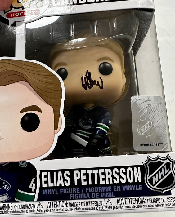 Elias Pettersson Signed Vancouver Canucks Funko Pop! #52 With JSA COA NHL Hockey - for just $130! 