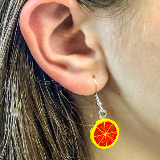 Pepperoni Pizza Earrings made from LEGO Bricks (LEGO) - Premium  - Just $6.99! Shop now at Retro Gaming of Denver